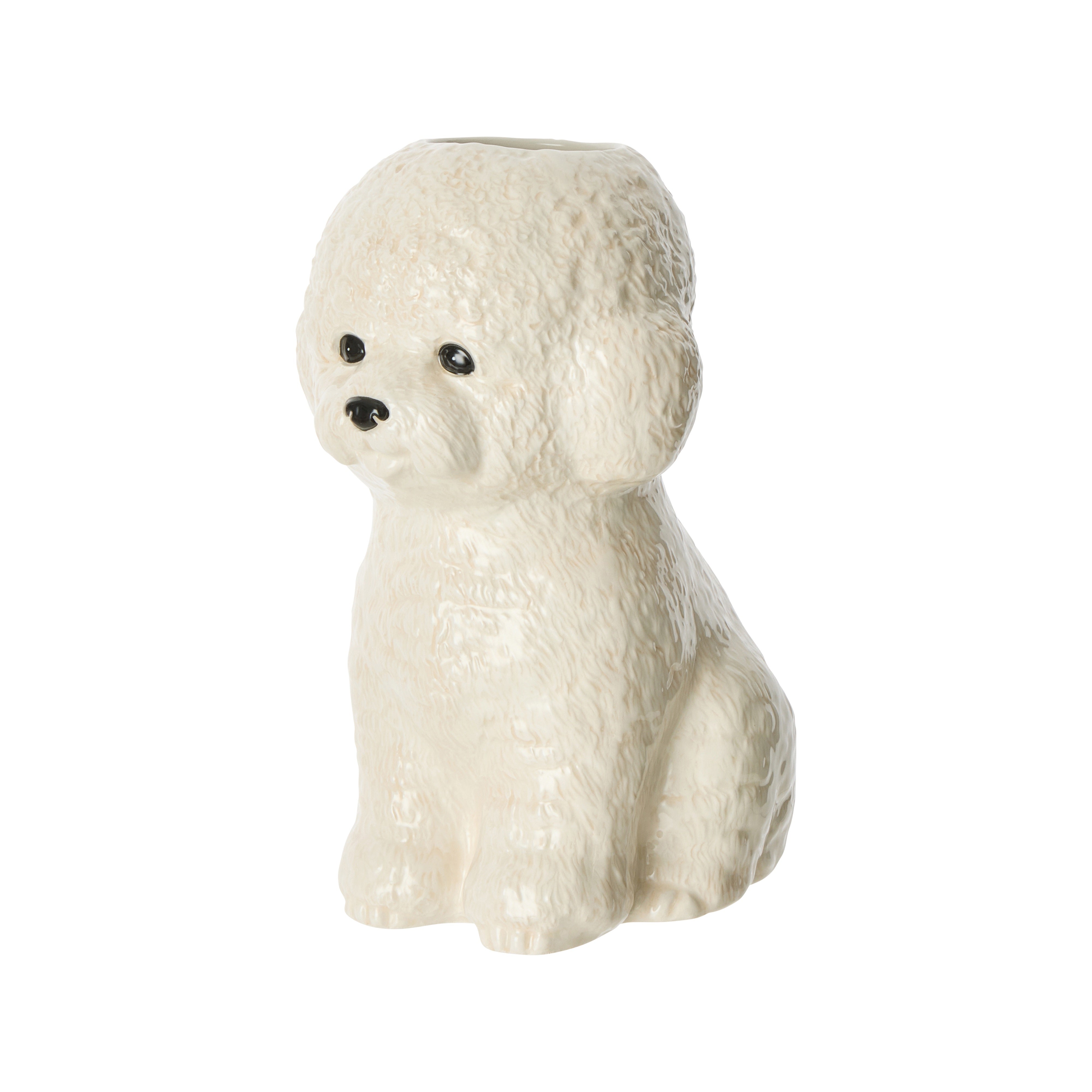 Emporium Bobby Dog Vase White