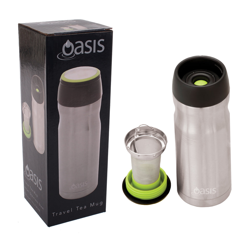 Oasis S/s Insulated Travel Mug w Infuser (414ml)