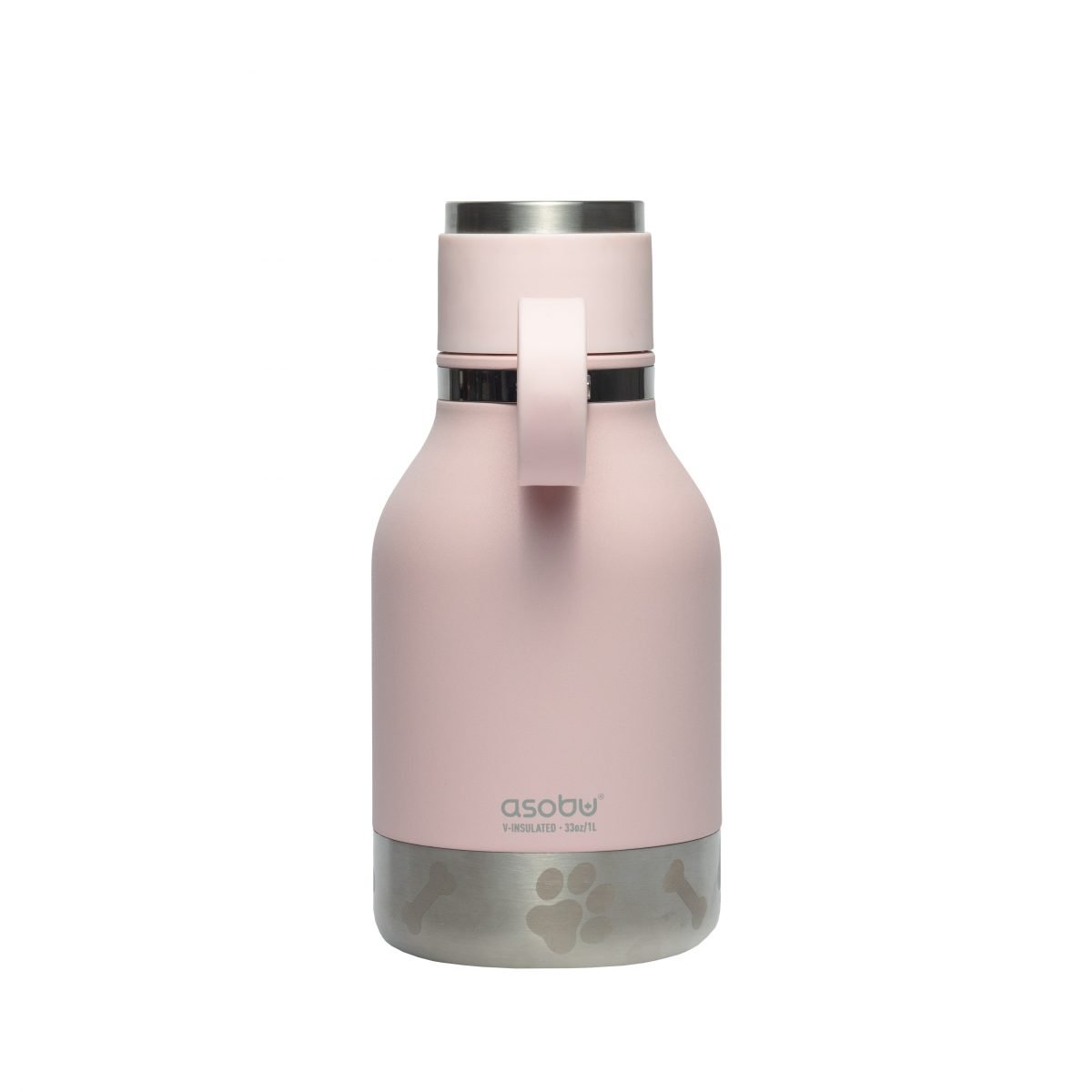 Asobu Stainless Steel Dog Bowl Bottle 975ml - Pink