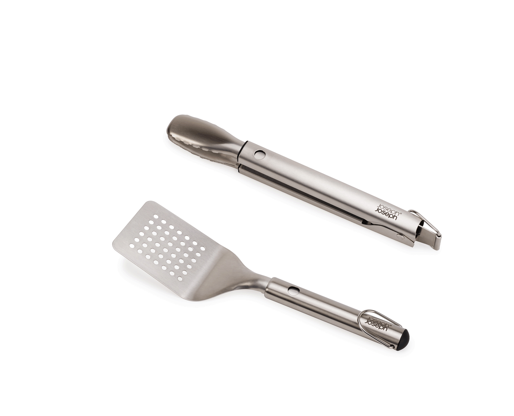 Joseph Joseph Grillout 2-Piece Bbq Turner & Tongs Set With  Retractable Heads