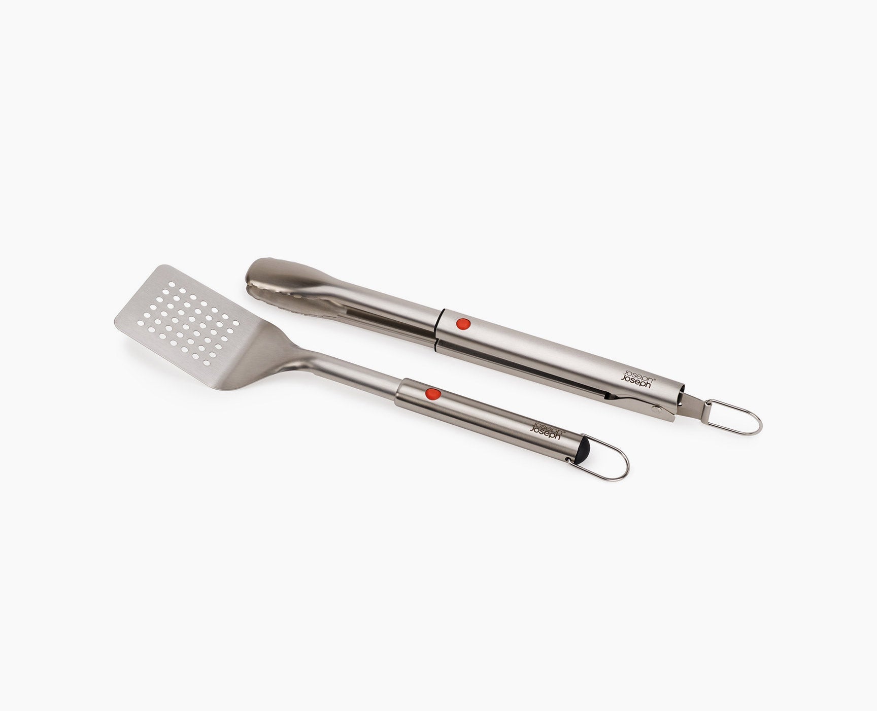 Joseph Joseph Grillout 2-Piece Bbq Turner & Tongs Set With  Retractable Heads