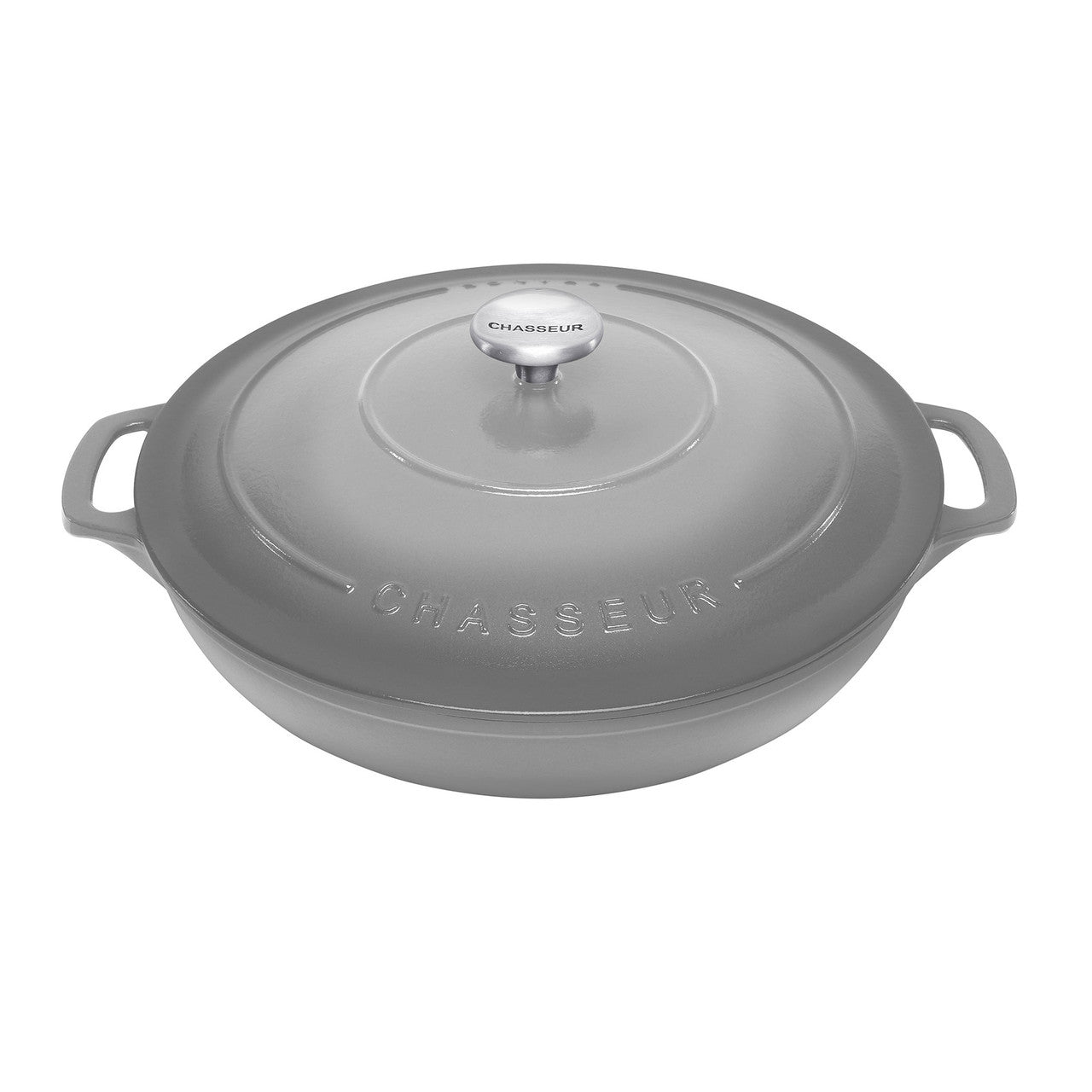 Chasseur Low Round Casserole 30cm/2.5L - Celestial Grey