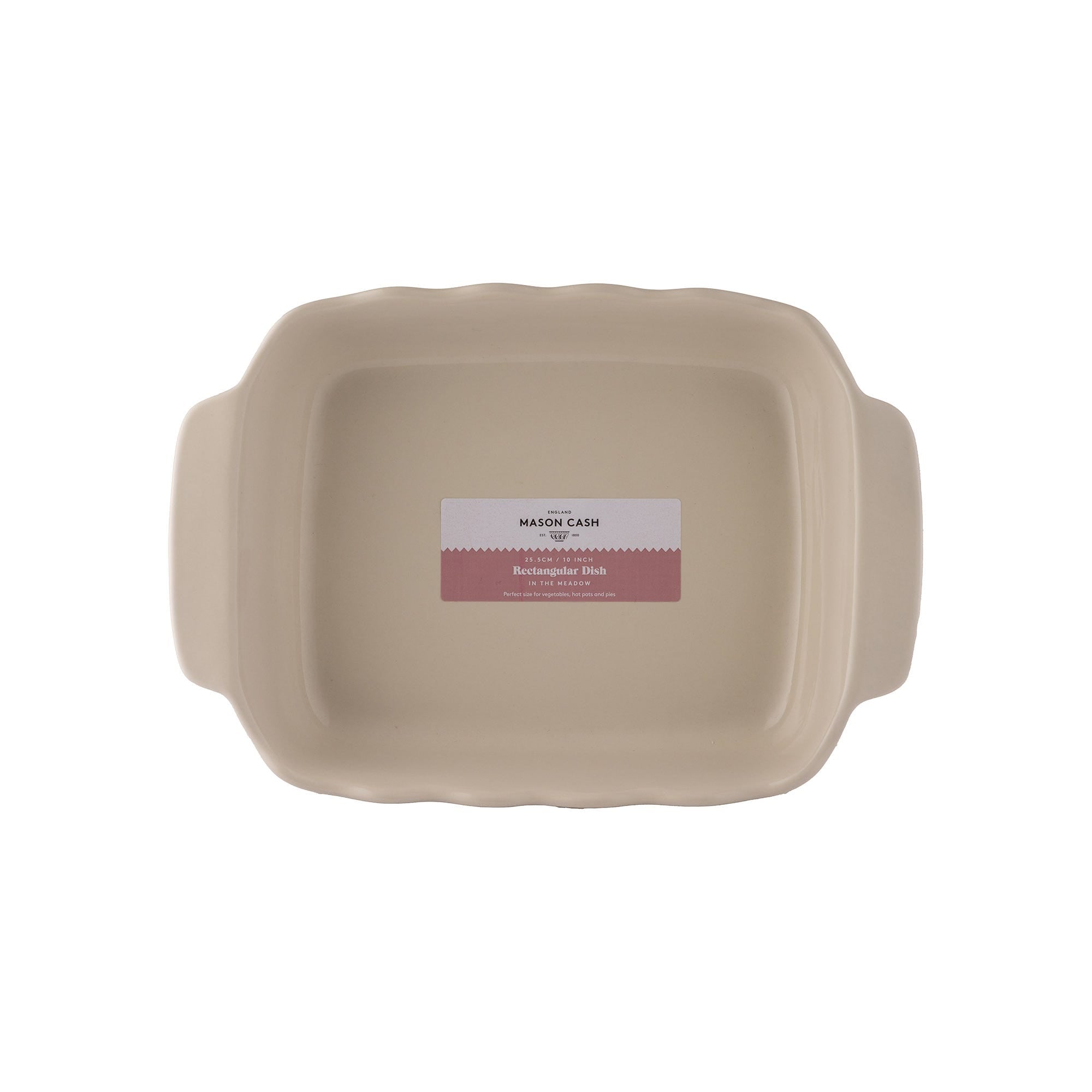 Mason Cash In The Meadow Medium Rectangle Baker Cream 22.5 x 18cm 1.7L