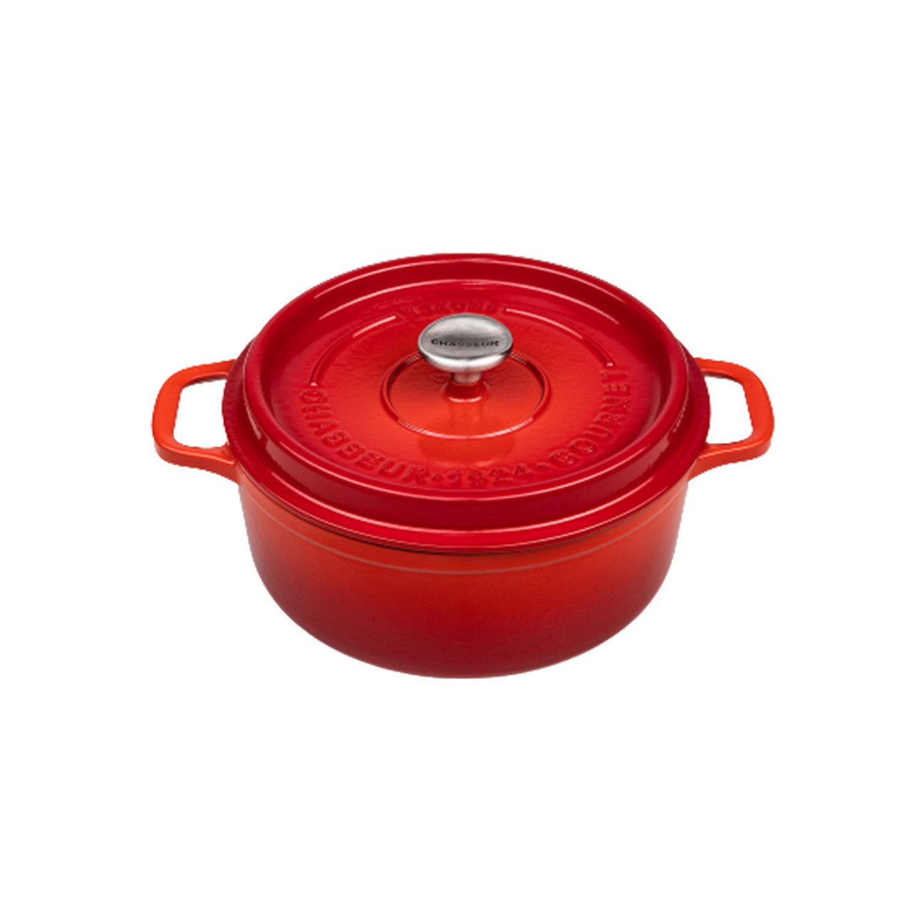 Chasseur Gourmet Round French Oven 24cm/4L - Crimson