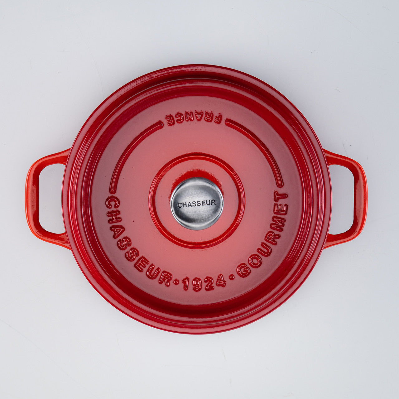 Chasseur Gourmet Round French Oven 24cm/4L - Crimson