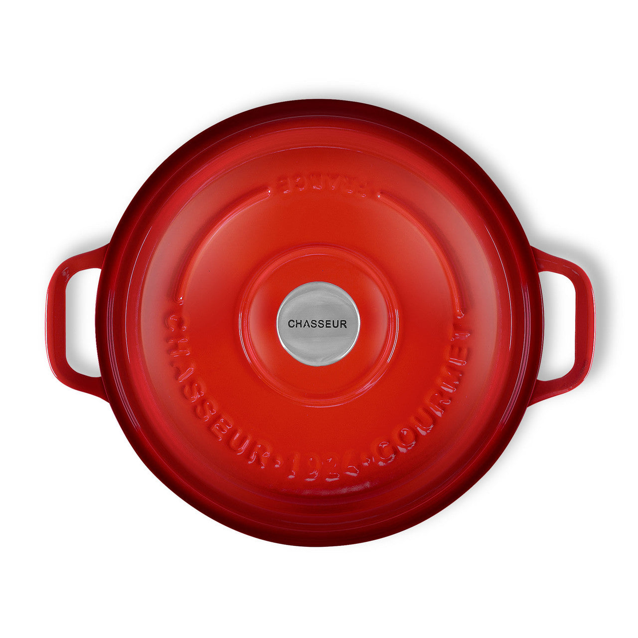 Chasseur Gourmet Round French Oven 26cm/5L - Crimson