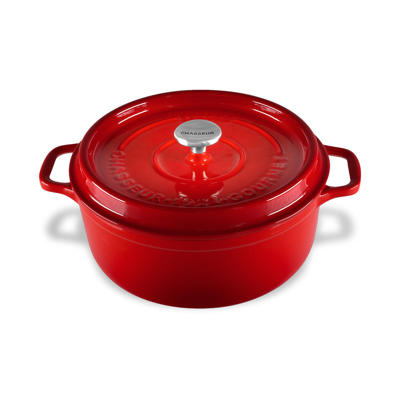 Chasseur Gourmet Round French Oven 26cm/5L - Crimson