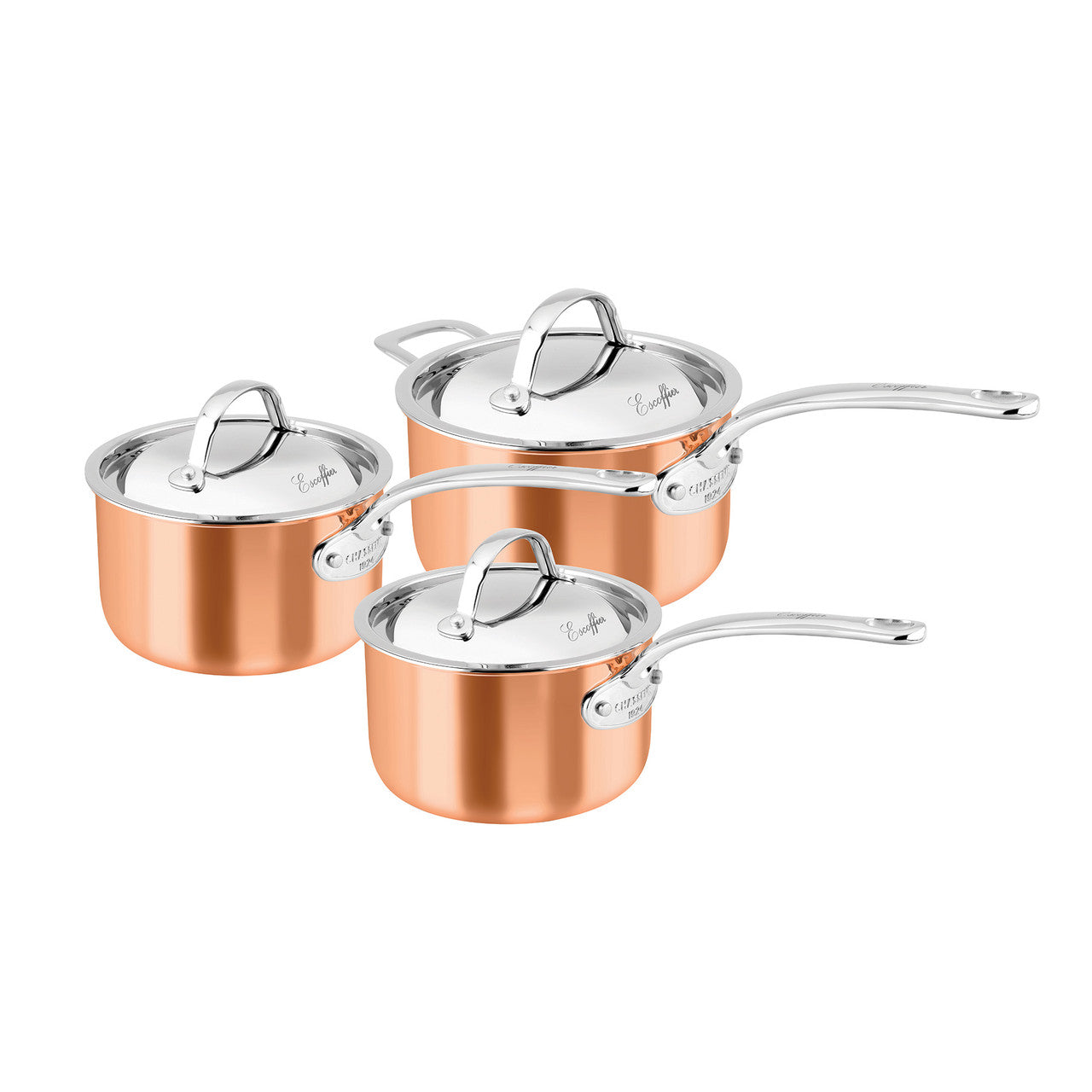 Chasseur Escoffier Induction Saucepan Set - 3 Piece
