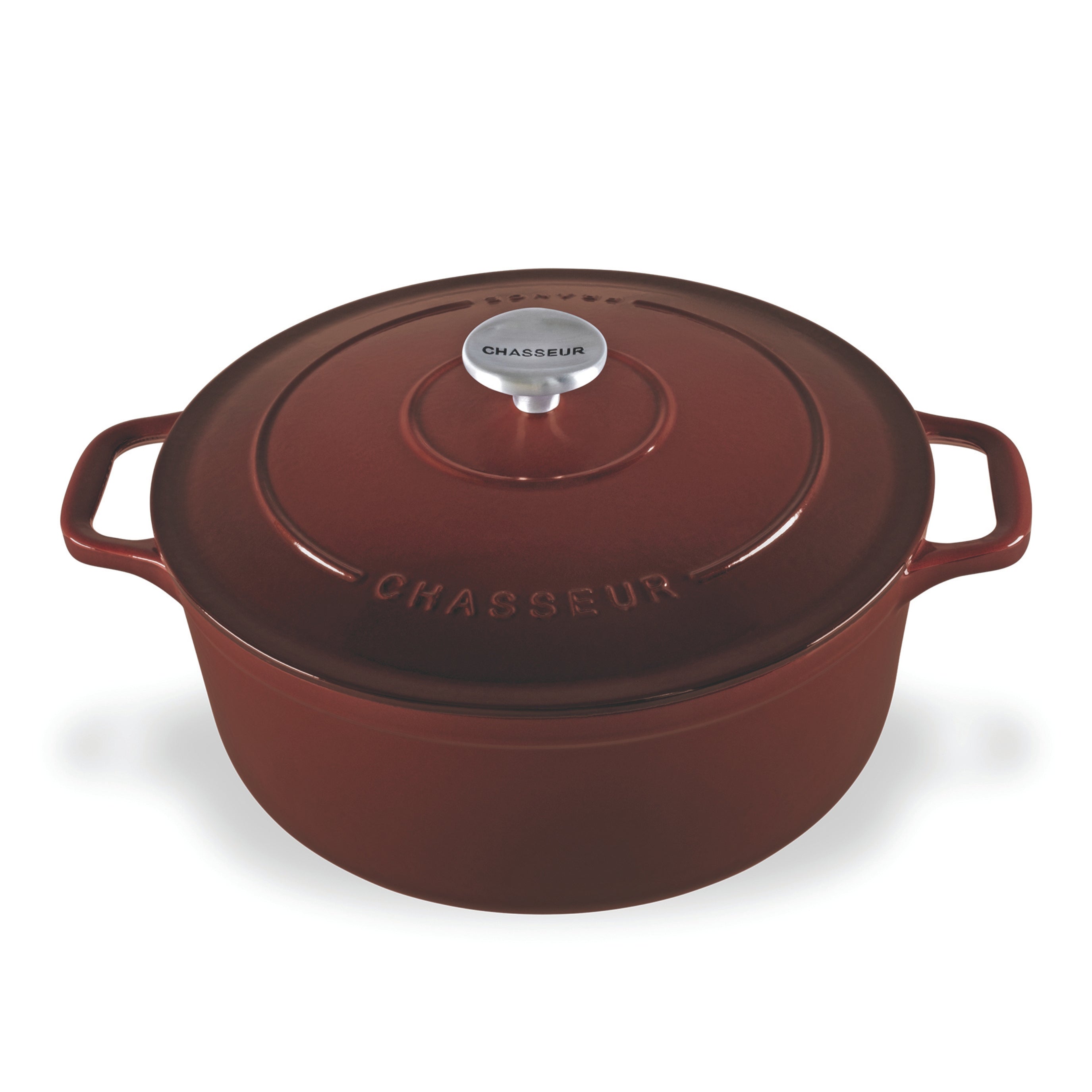 Chasseur Round French Oven 28cm - Chocolate