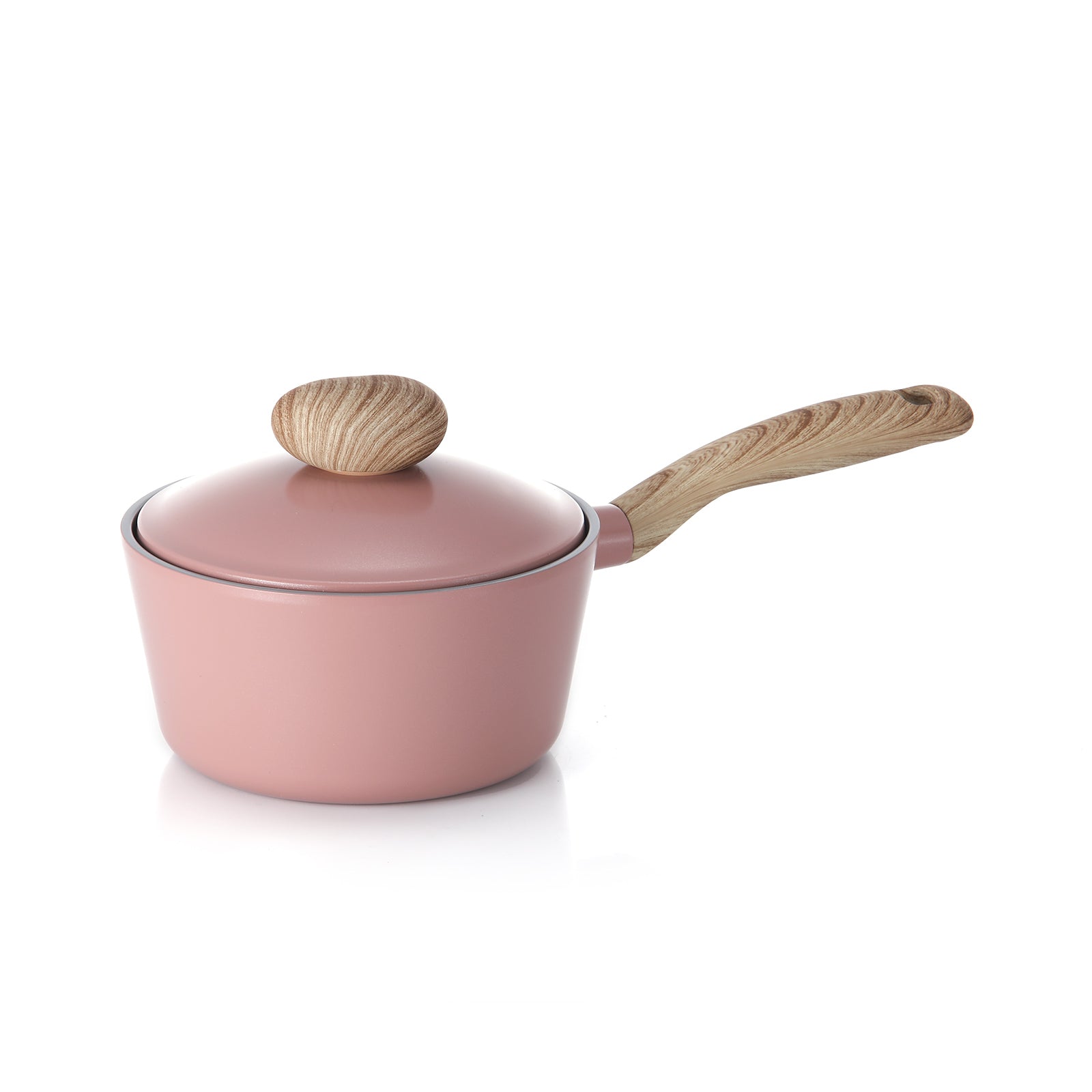 Neoflam Retro 18cm Sauce Pan Induction with die-cast Lid Pink Demer