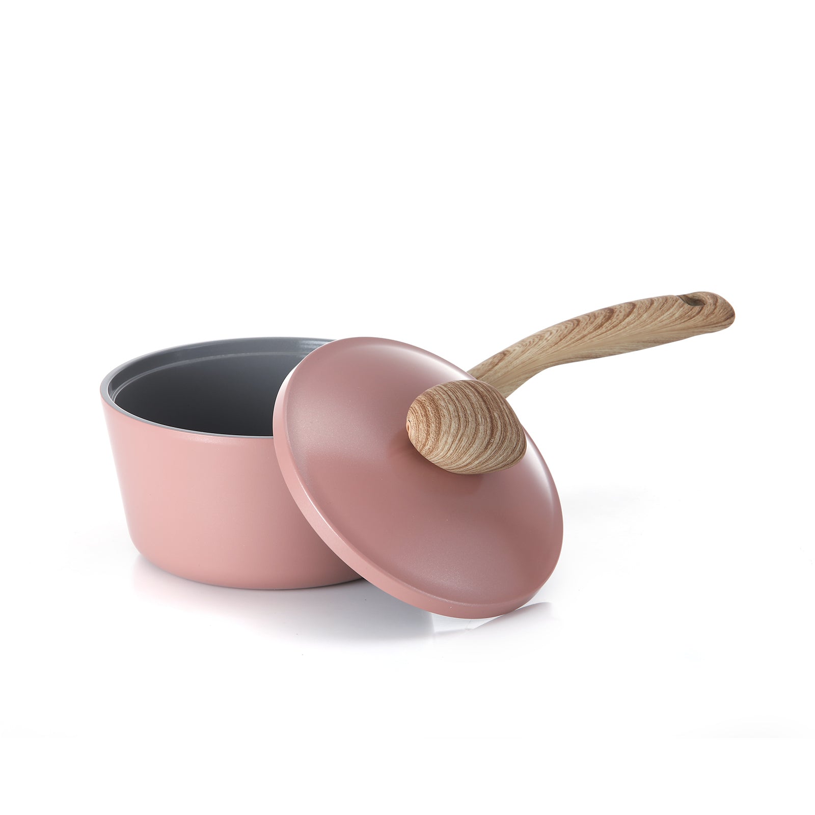 Neoflam Retro 18cm Sauce Pan Induction with die-cast Lid Pink Demer