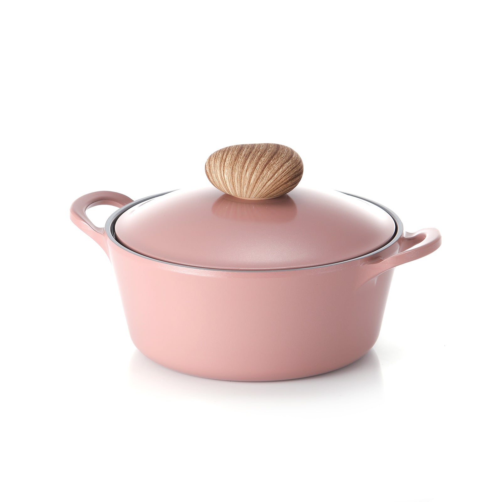 Neoflam Retro 22cm Stockpot Non Induction with Die-Cast Lid Pink Demer
