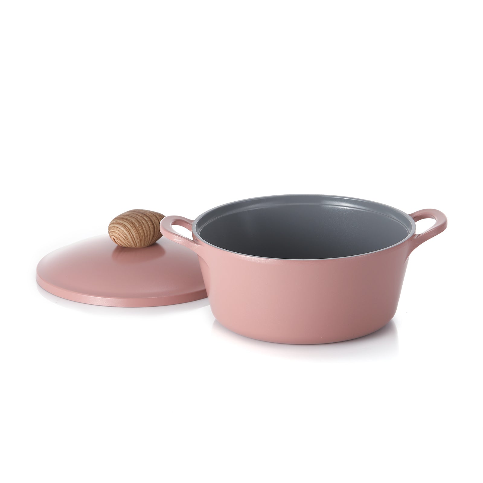 Neoflam Retro 22cm Stockpot Non Induction with Die-Cast Lid Pink Demer