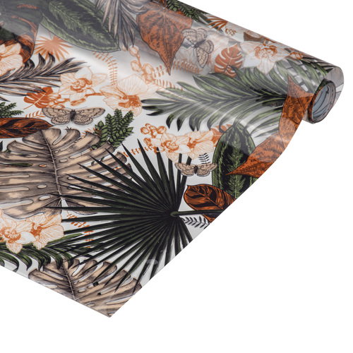 Ladelle Rainforest Rust 137cmx30m Clear Printed Tabletones