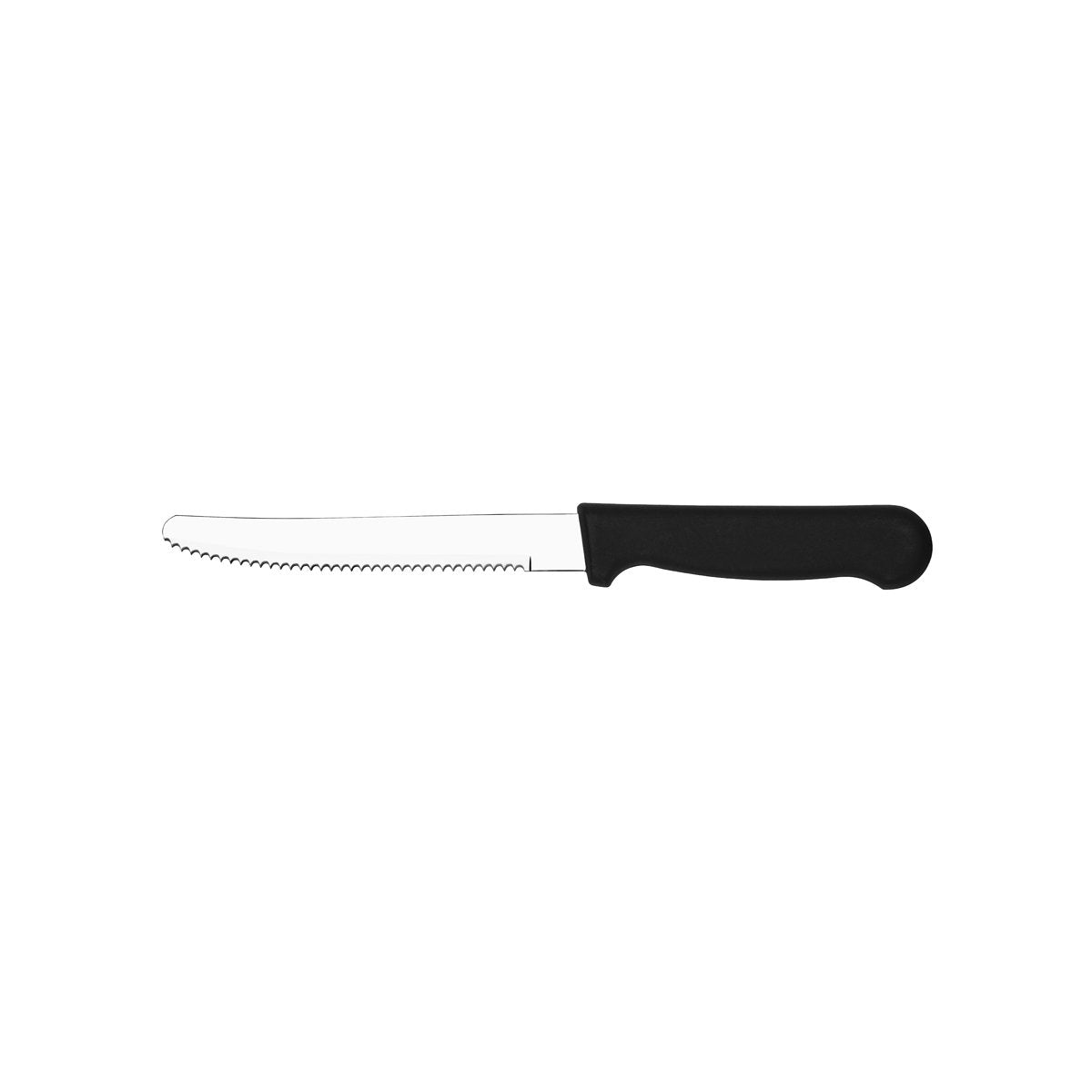 Tablekraft Steak Knife Black Plastic Handle Round Tip (Pack of 12)