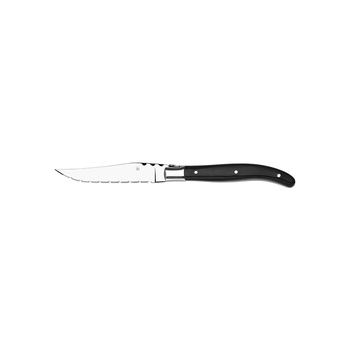 Tablekraft Steak Knives Paris Black Pakkawood Handle Pointed Tip