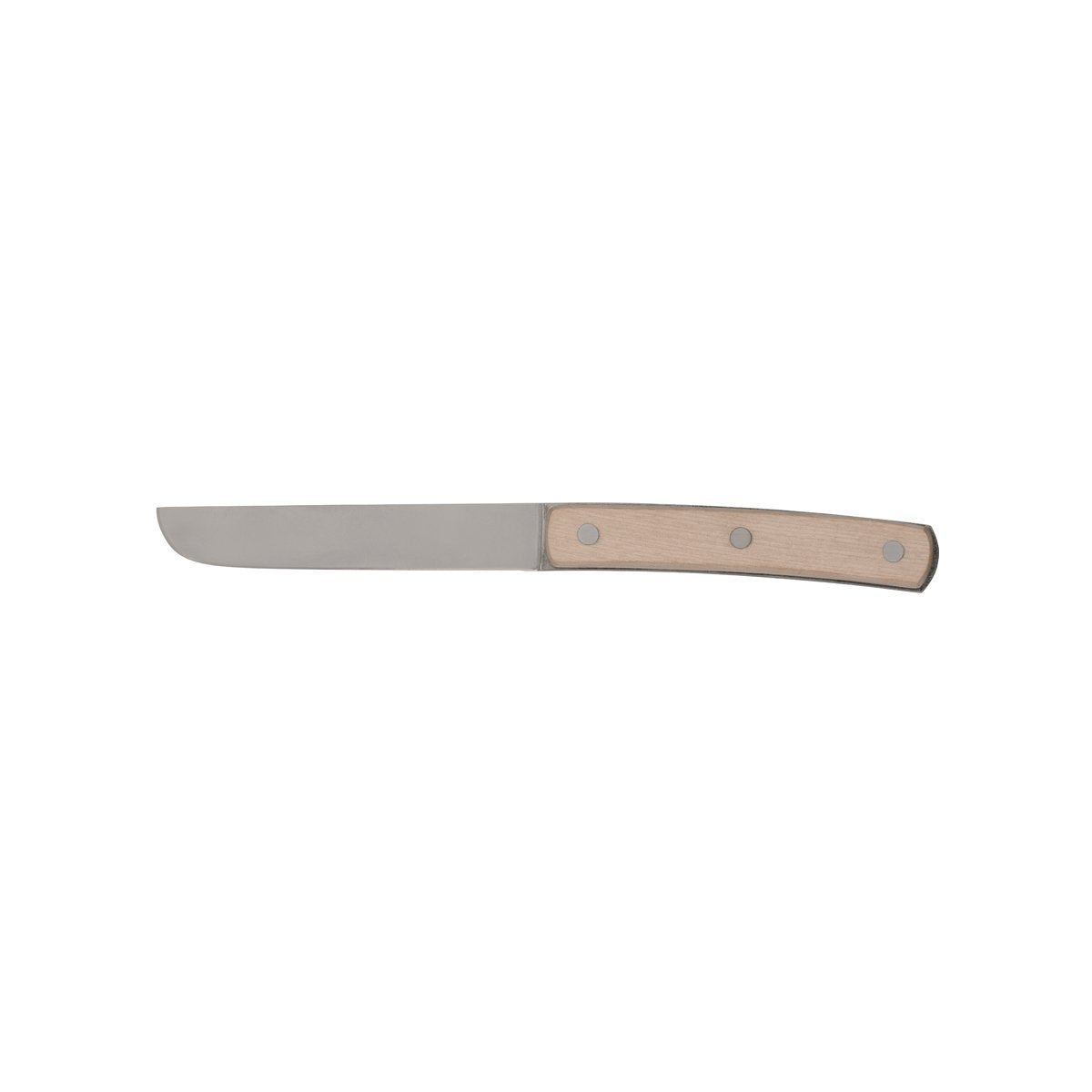 Tablekraft Steak Knives Stonewash Wood Handle Curved Tip