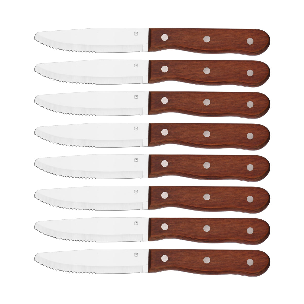 Tablekraft Steak Knives Jumbo Round Tip Pakkawood Set 8pc