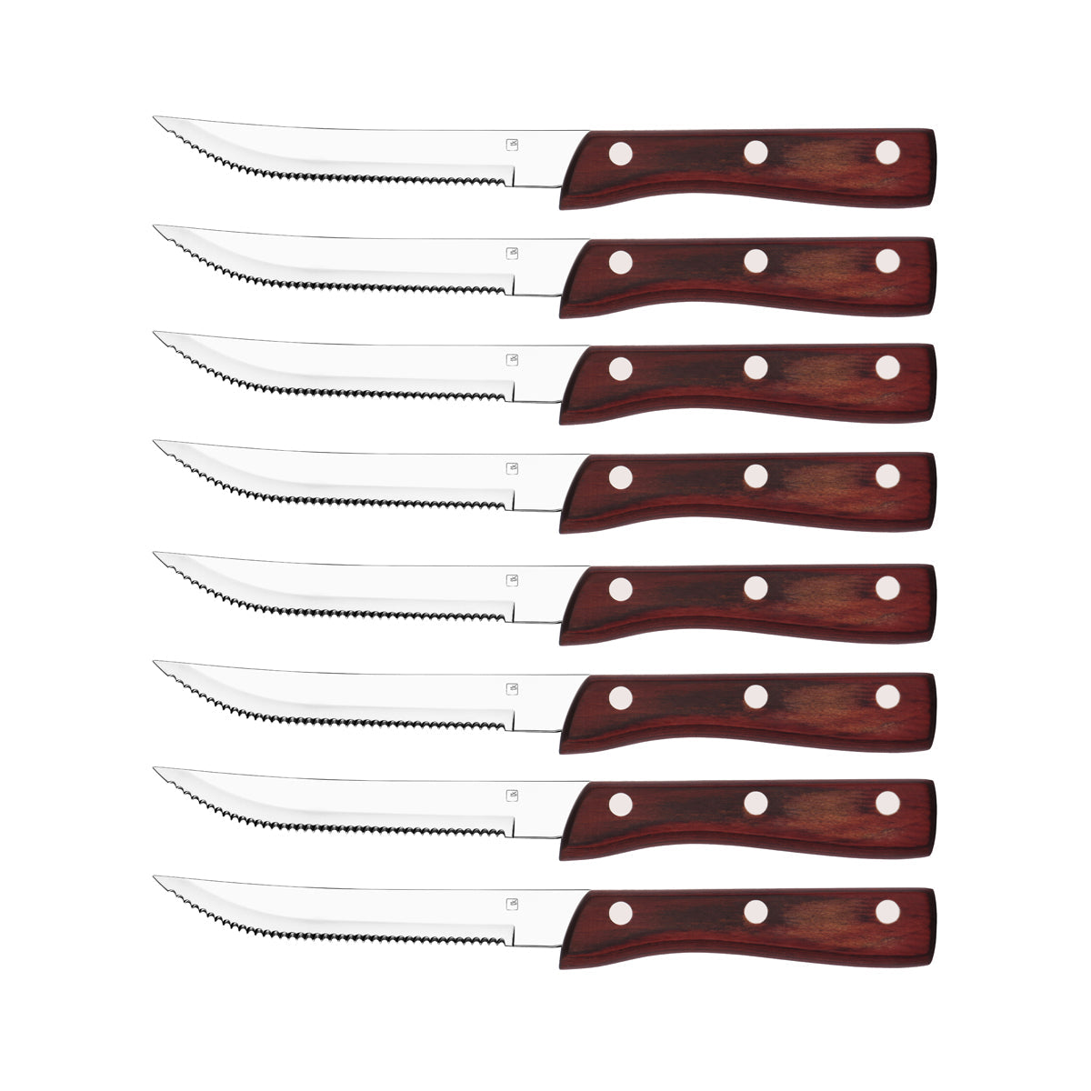 Tablekraft Steak Knives Jumbo Pointed Tip Pakkawood Set 8pc