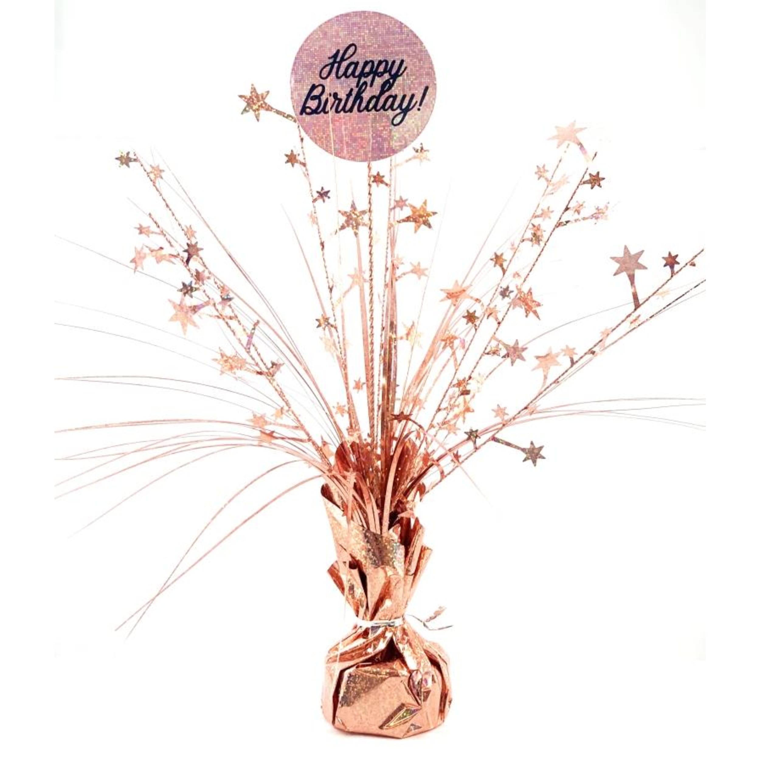 Decortex Happy Birthday Holographic Rose Gold Centrepiece 165gm
