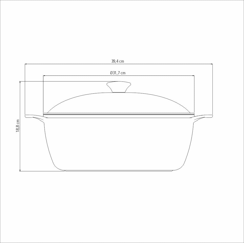 Tramontina Lyon Golden Casserole - 30cm - 6.8L