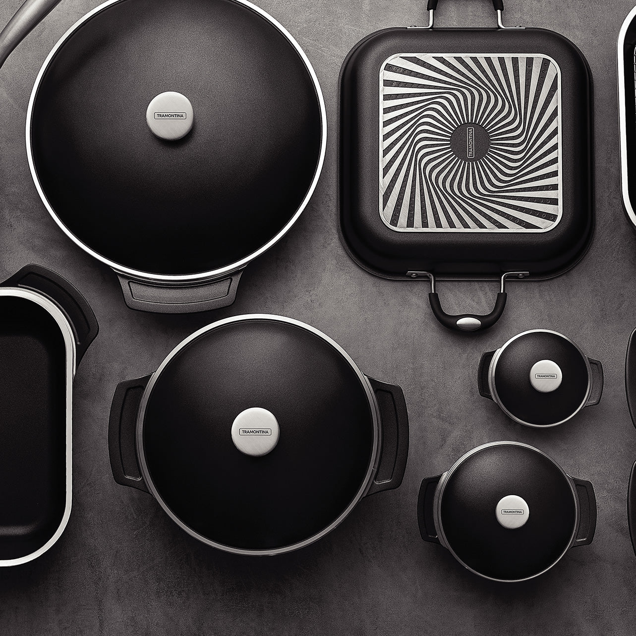 Tramontina Lyon Black Casserole - 24cm - 3.7L