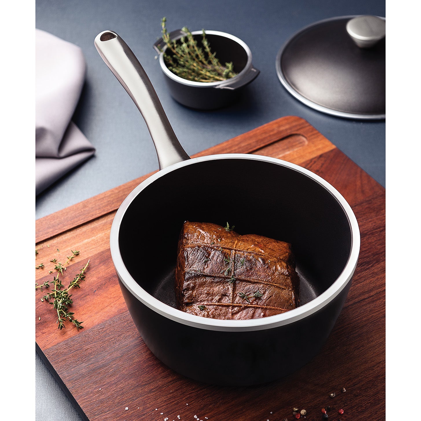 Tramontina Lyon Black Sauce Pan - 20cm - 2.8L