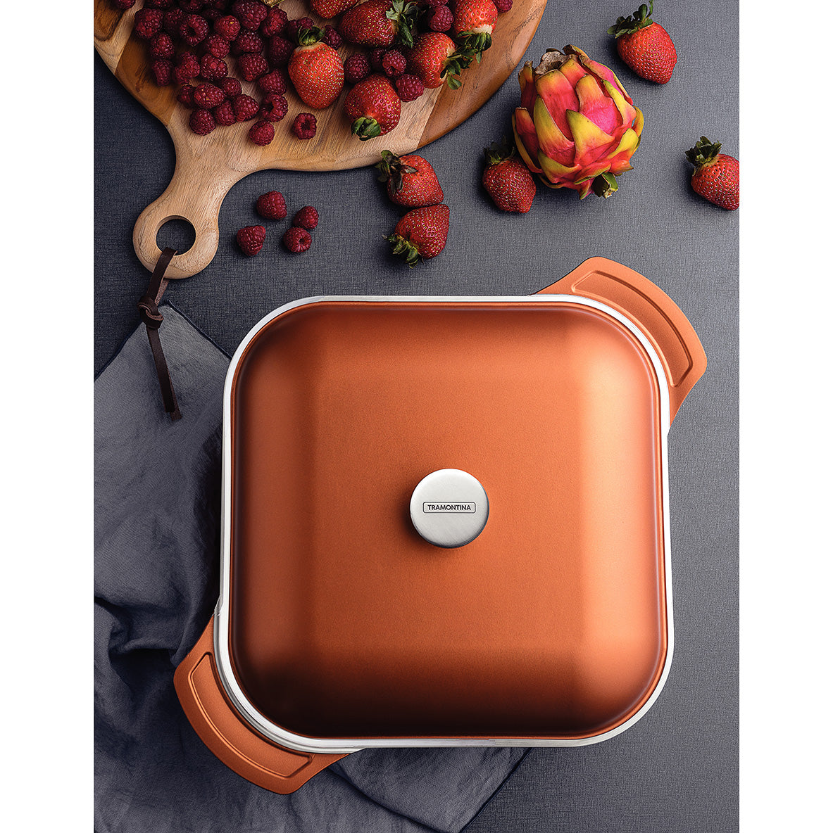 Tramontina Lyon Golden Square Pot - 28cm - 5.5L