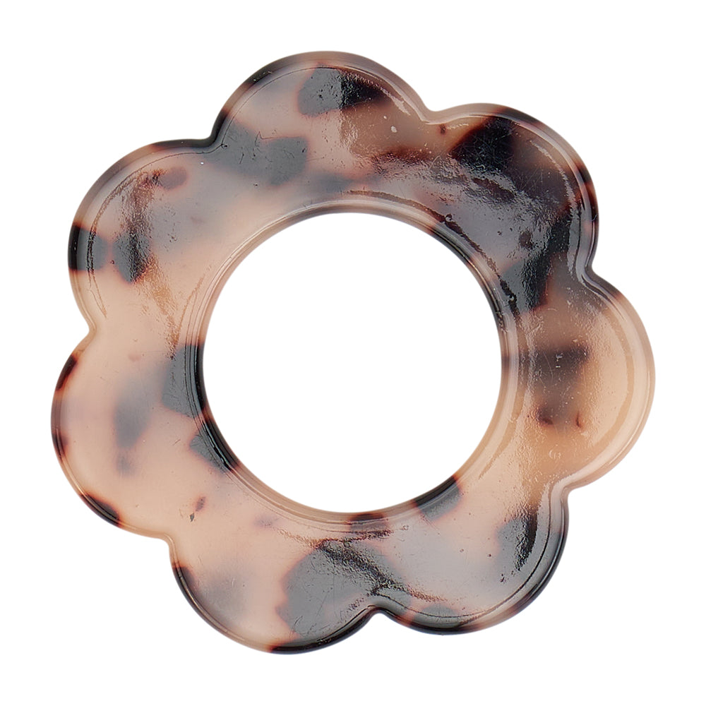 Annabel Trends Napkin Rings Scallop Edge Set of 4 Tortoiseshell