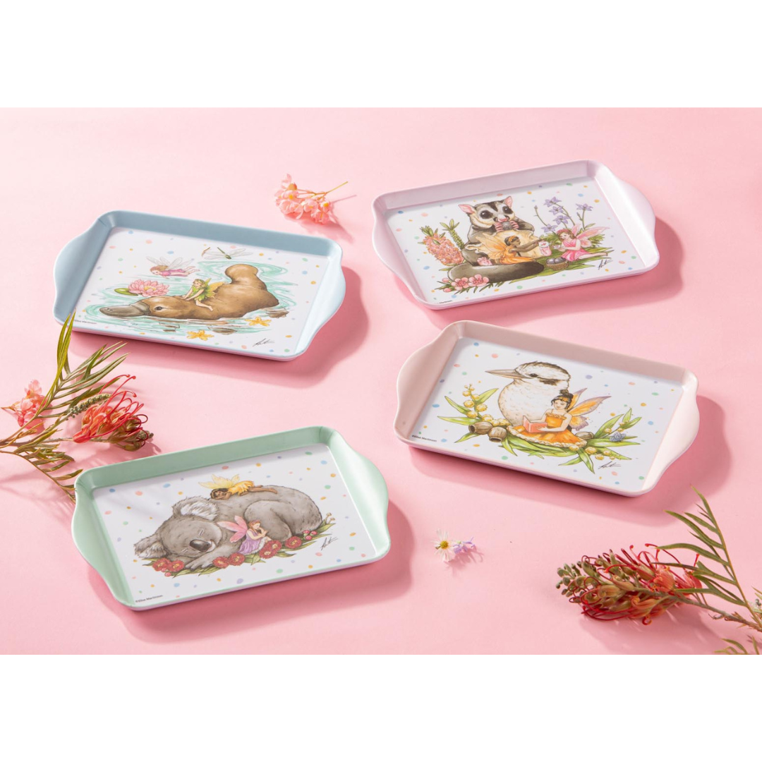 Ashdene Aussie Fairies Sugar Glider & Kookaburra 2pk Scatter Tray
