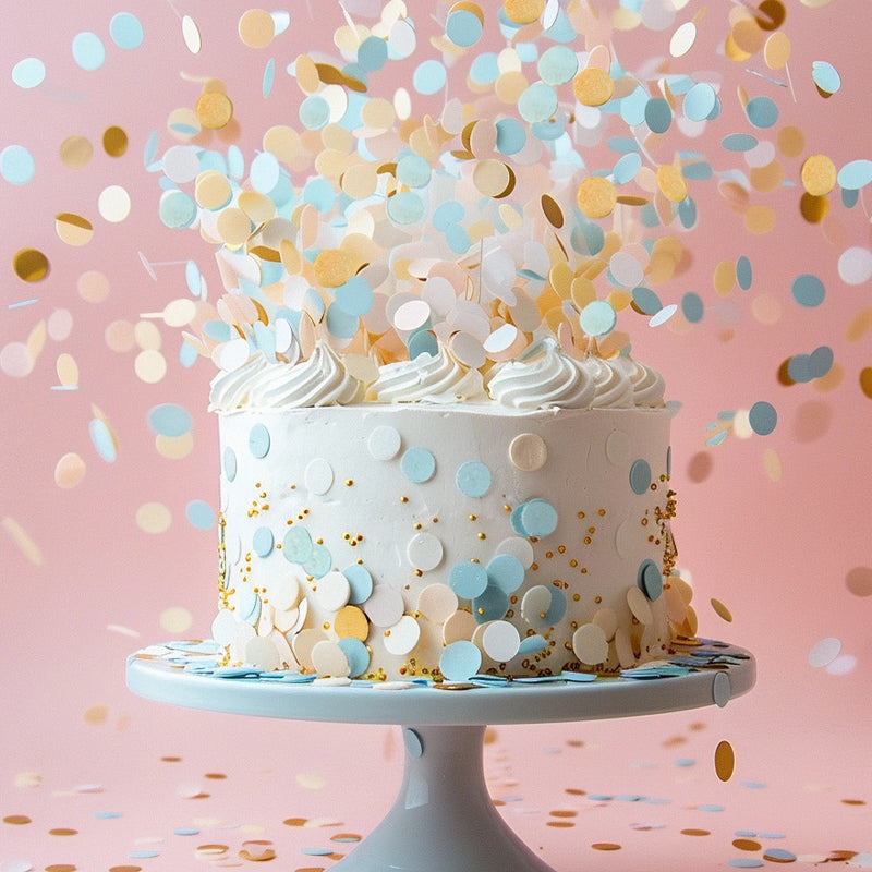 Sprinks Wafer Confetti Decorations Blue & White & Gold 9g