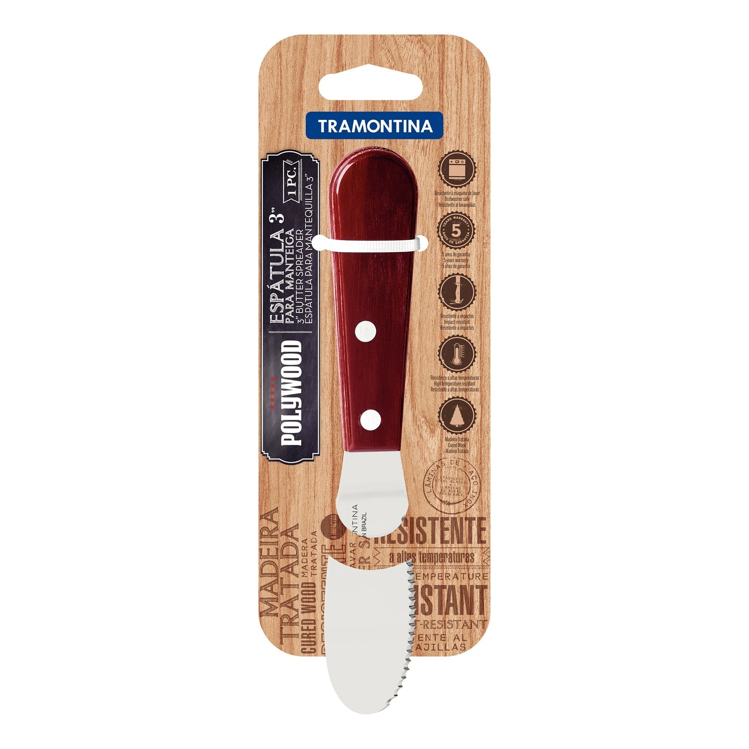 Tramontina Churrasco Butter Knife - Polywood 7.6cm