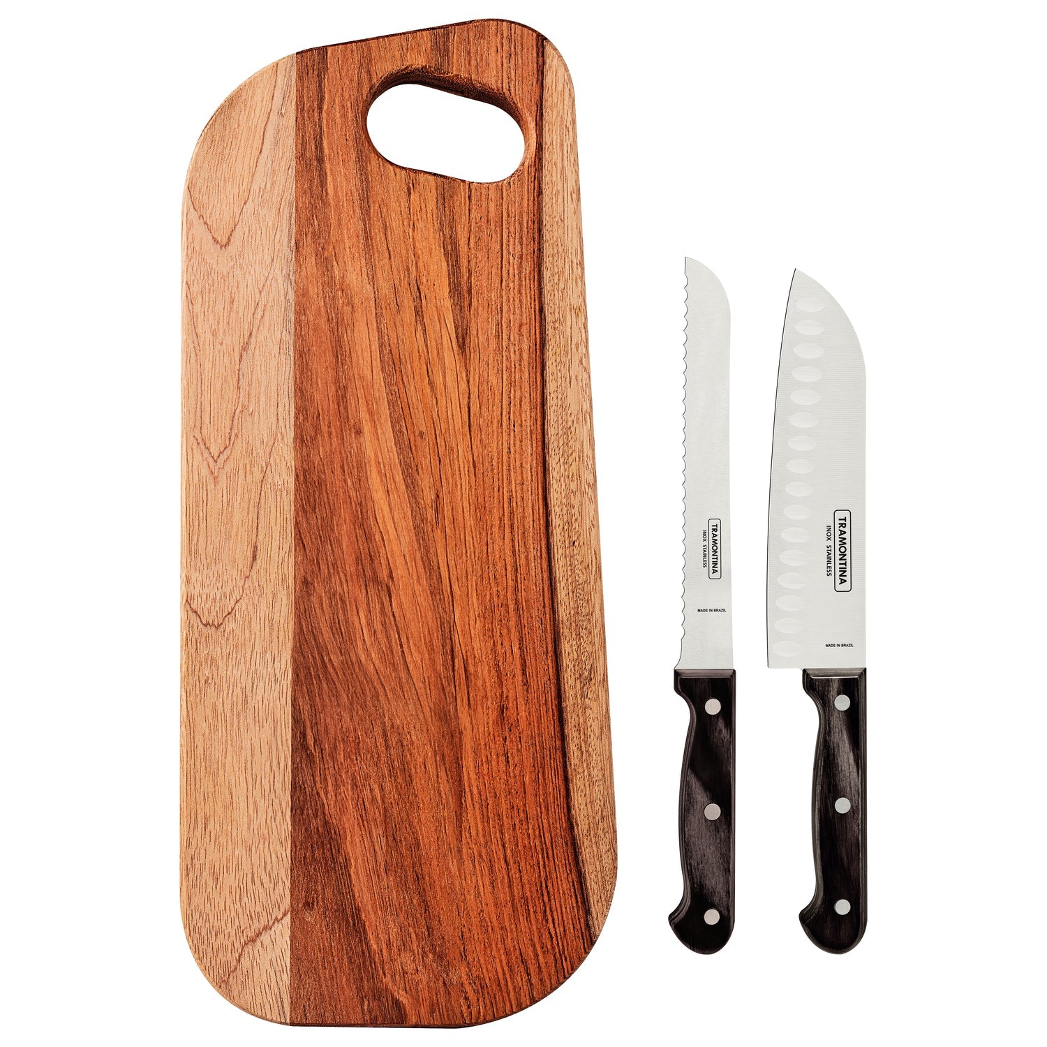 Tramontina 3-Piece Polywood Charcuterie Set - Brown - FSC Certified