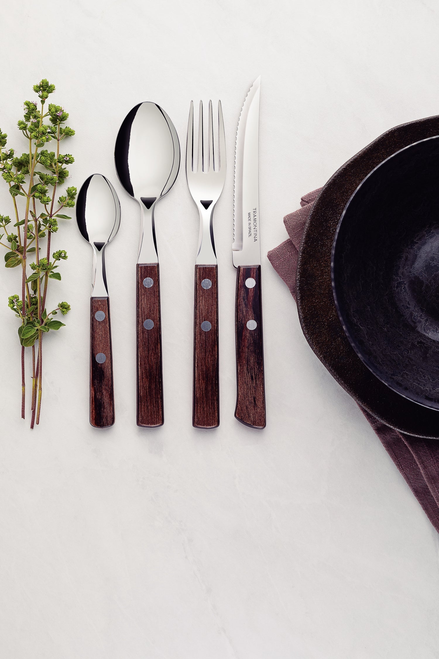 Tramontina 24-Piece Polywood Cutlery Set