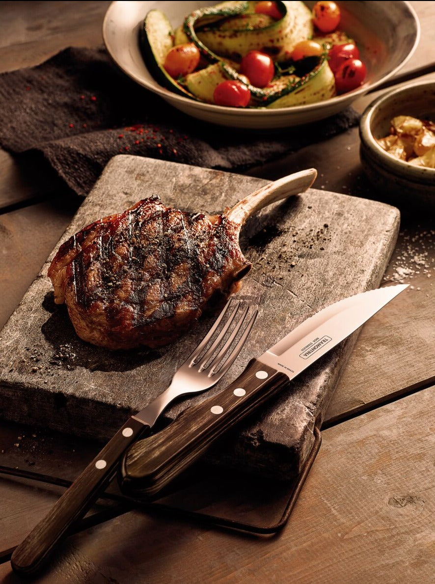 Tramontina Churrasco Jumbo Steak Knife Set - Polywood Brown