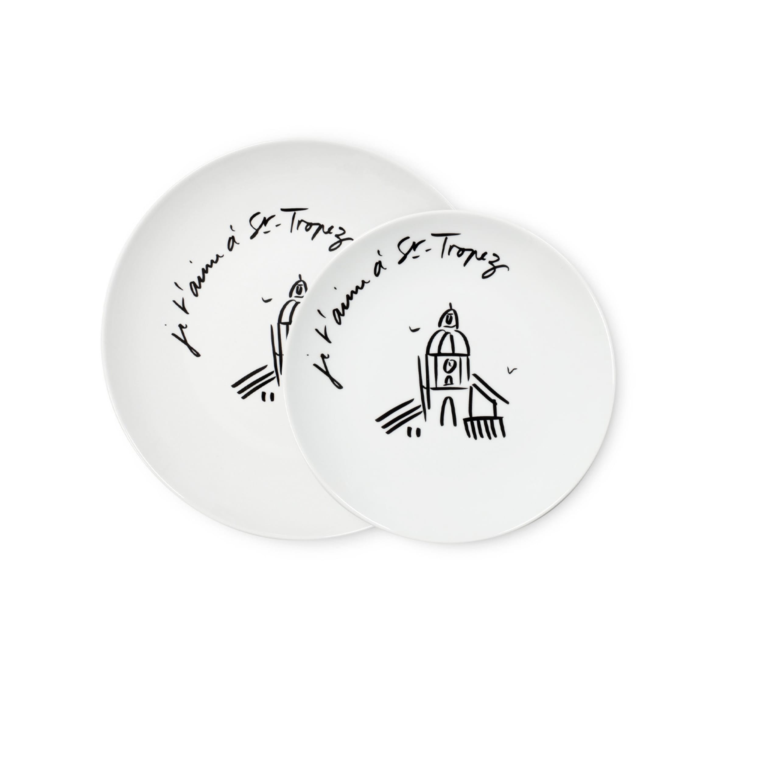 Pillivuyt Je t'aime a Saint Tropez Louna Plate 26.5cm