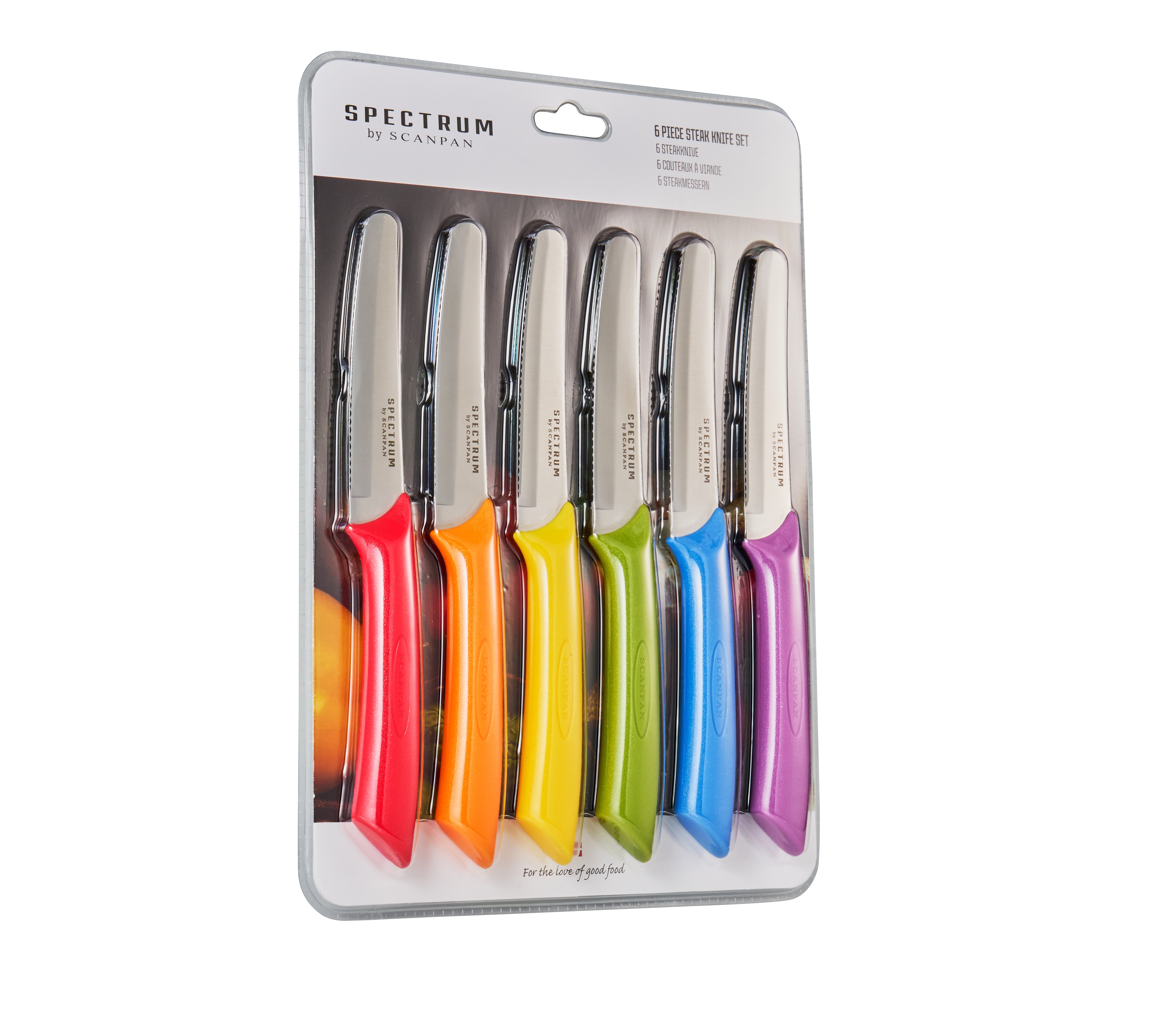 Scanpan Spectrum 6 Piece Steak Knife Set - Multi-Colour