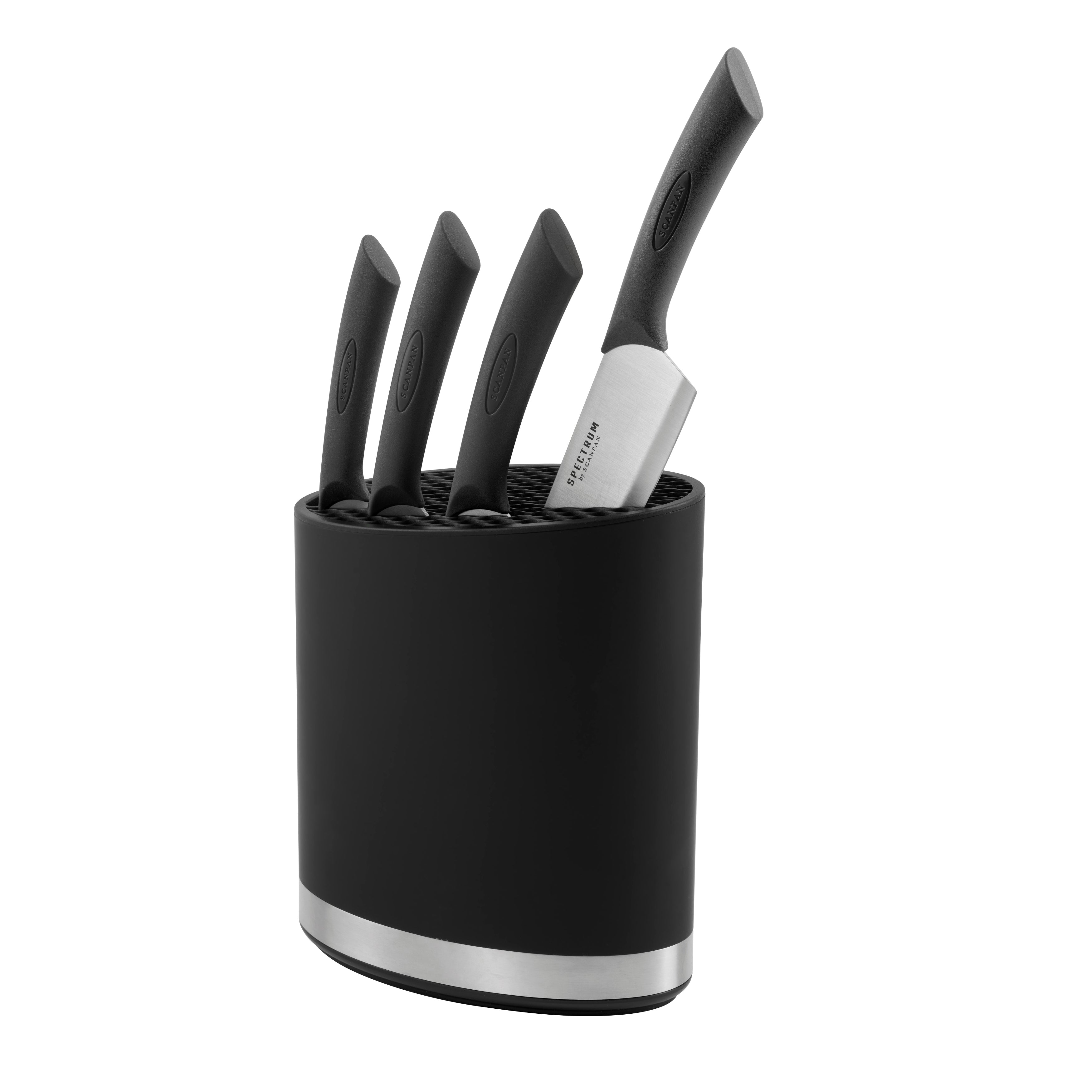 Scanpan Spectrum Knife Block Set - 5 Piece Black