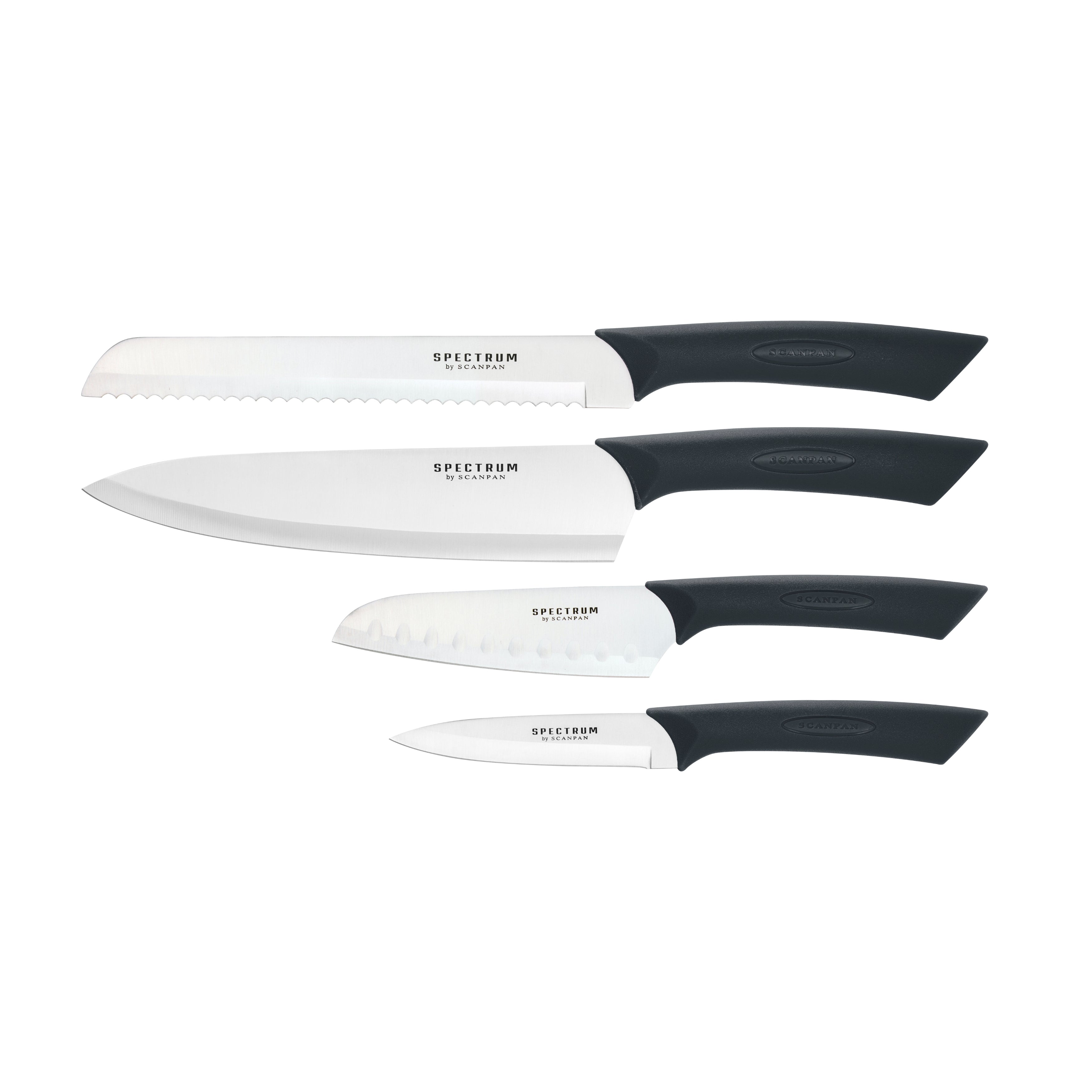 Scanpan Spectrum Knife Set - 4 Piece Black