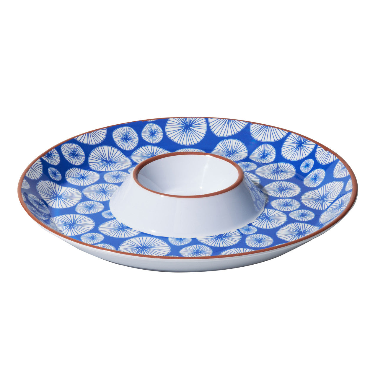 Avanti Round Sharing Plate with Sauce Bowl – Lotus – 30cm