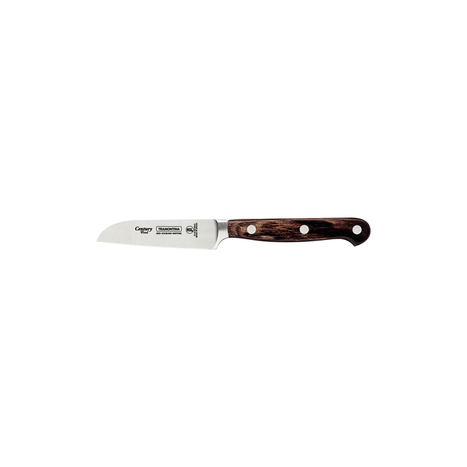 Tramontina Century Wood Stainless-Steel Vegetable & Fruit Knife With Brown Treated-Wood Handle 7.6cm