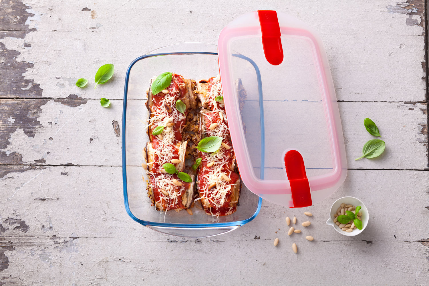 Pyrex Cook & Heat Rectangle Container with Vented Lid (1.2L)