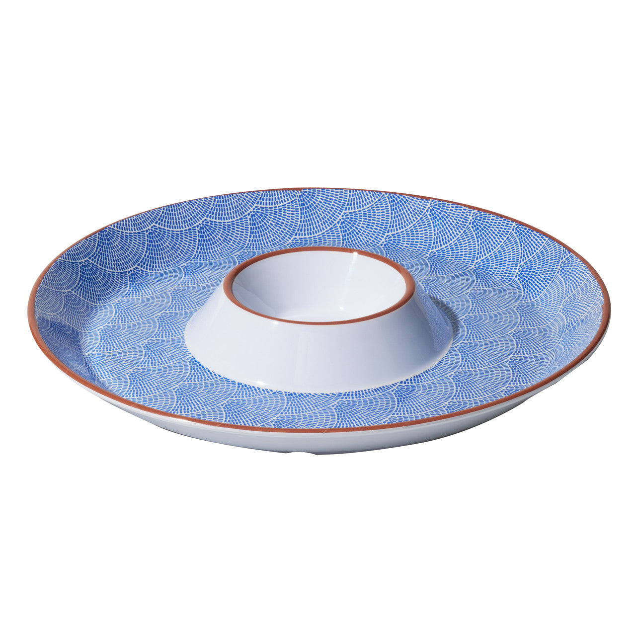 Avanti Round Sharing Plate with Sauce Bowl – Wave – 30cm