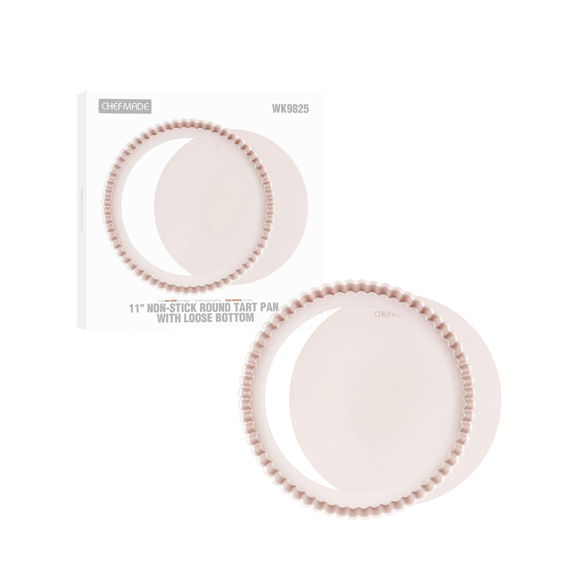 CHEFMADE Round Tart & Quiche Pan with Loose Base 28cm (WK9825)