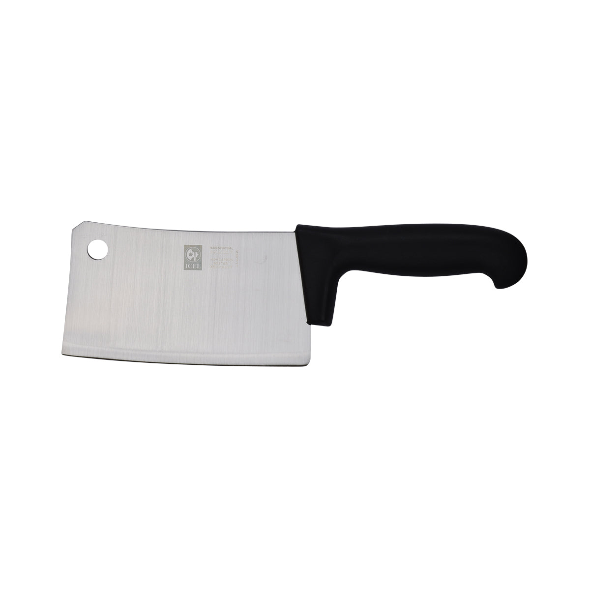 ICEL Cleaver with hole in blade (150mm - Black) (Ip4022)