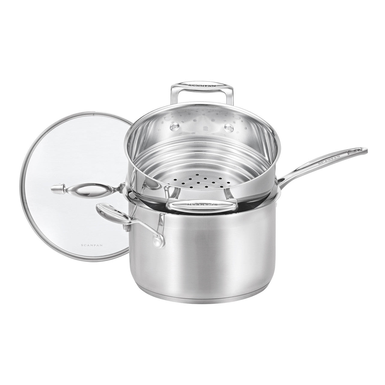 Scanpan Impact 20cm Saucepan with 16/18/20cm Multi Steamer