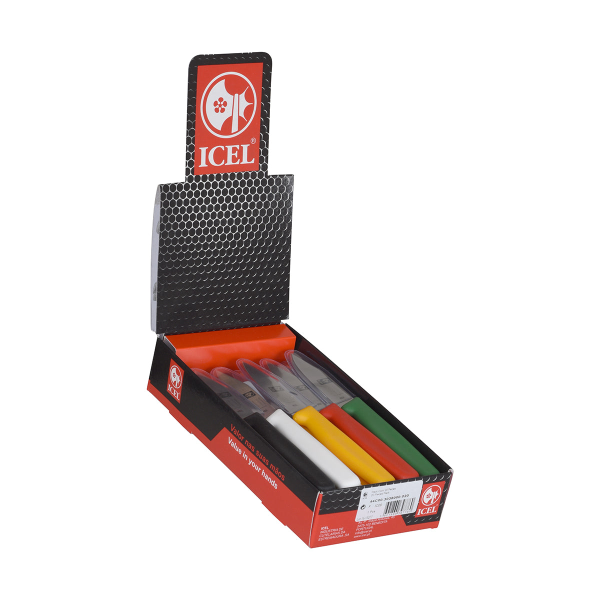 ICEL Paring Knife - 20pcs (80mm - Assorted Colours)