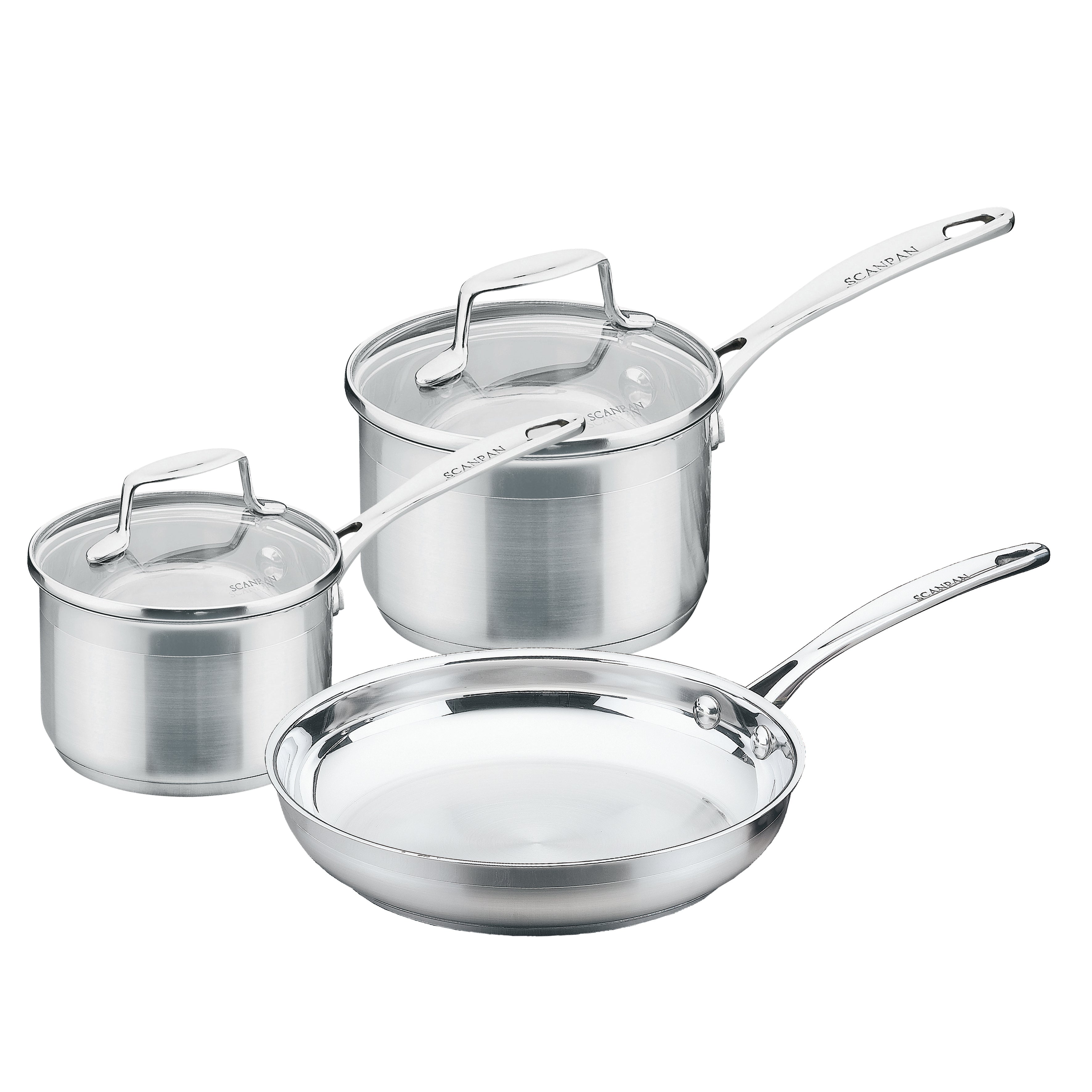 Scanpan Impact 3 Piece Fry Pan and Saucepan Set