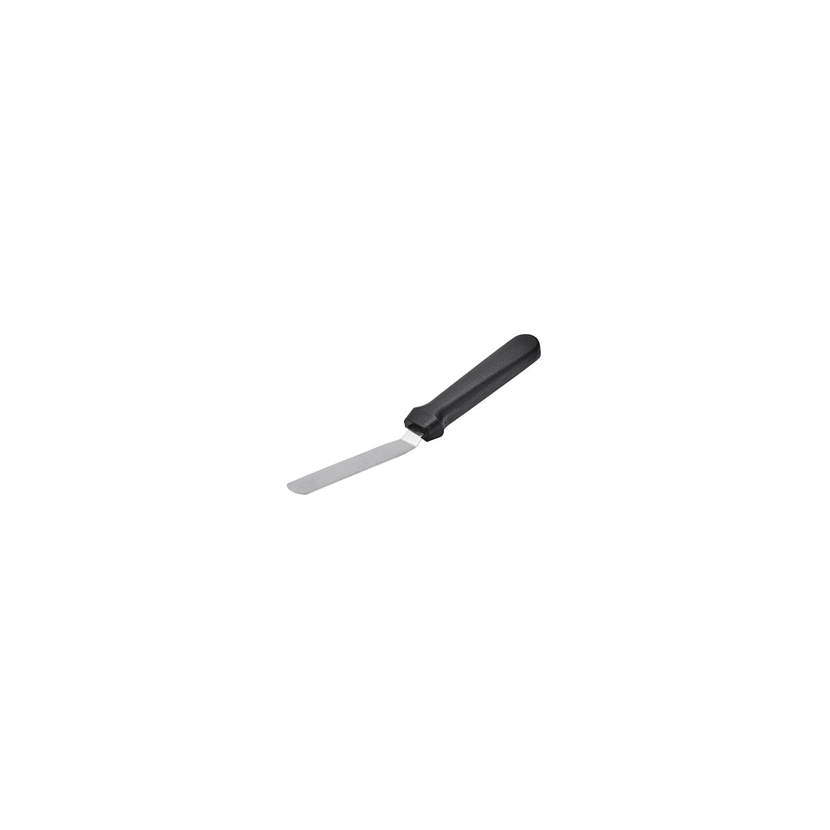 Chef Inox Spatula & Palette Knife Straight Black Handle 100x18mm