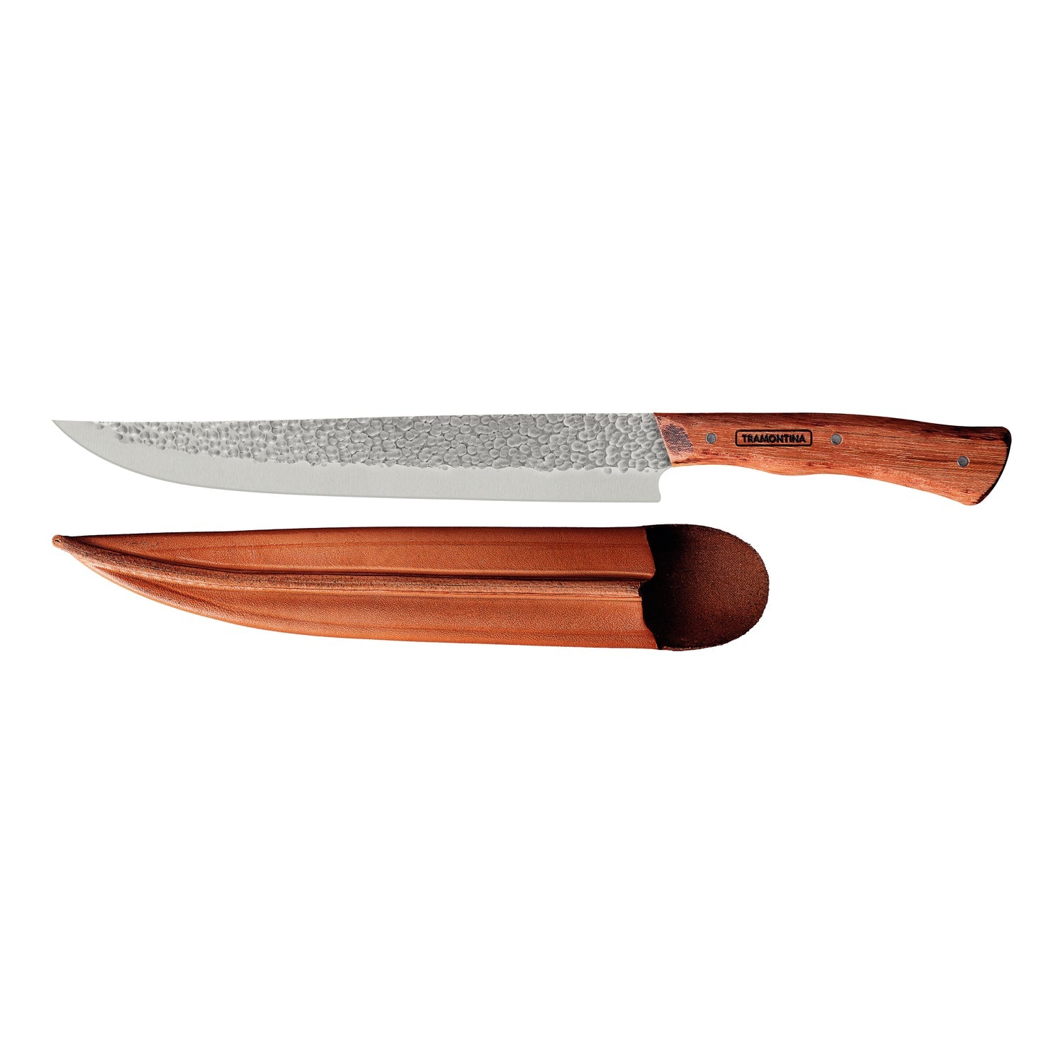 Tramontina Nômade 25.4cm Butcher Knife With Stainless-Steel Blade - Wood Handle & Leather Sheath